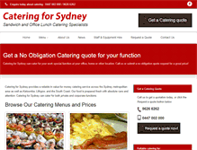 Tablet Screenshot of cateringforsydney.com.au